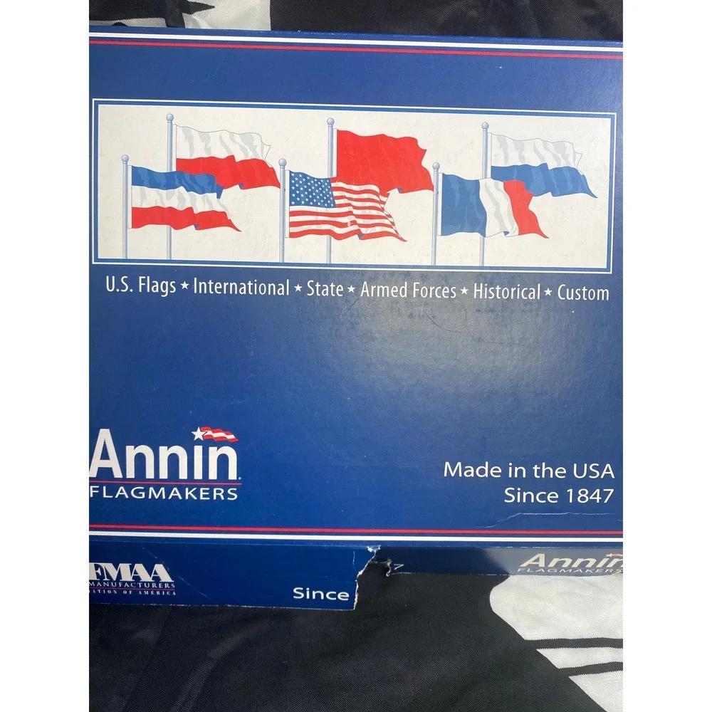 Annin Flagmakers‎ POW-MIA Flag 5x8 FT Nyl-Glo Black Double Sided 378998 USA Made